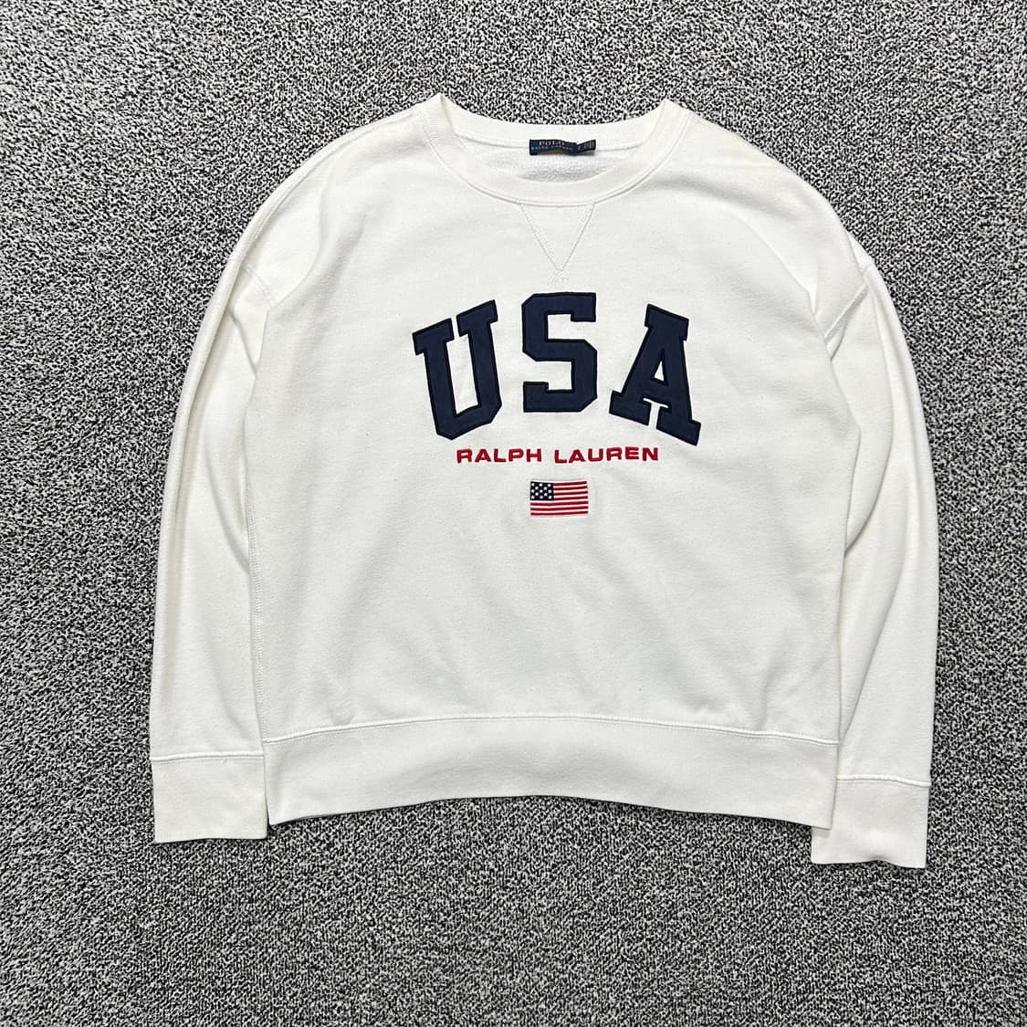 폴로 usa 화이트 맨투맨 상품이미지1