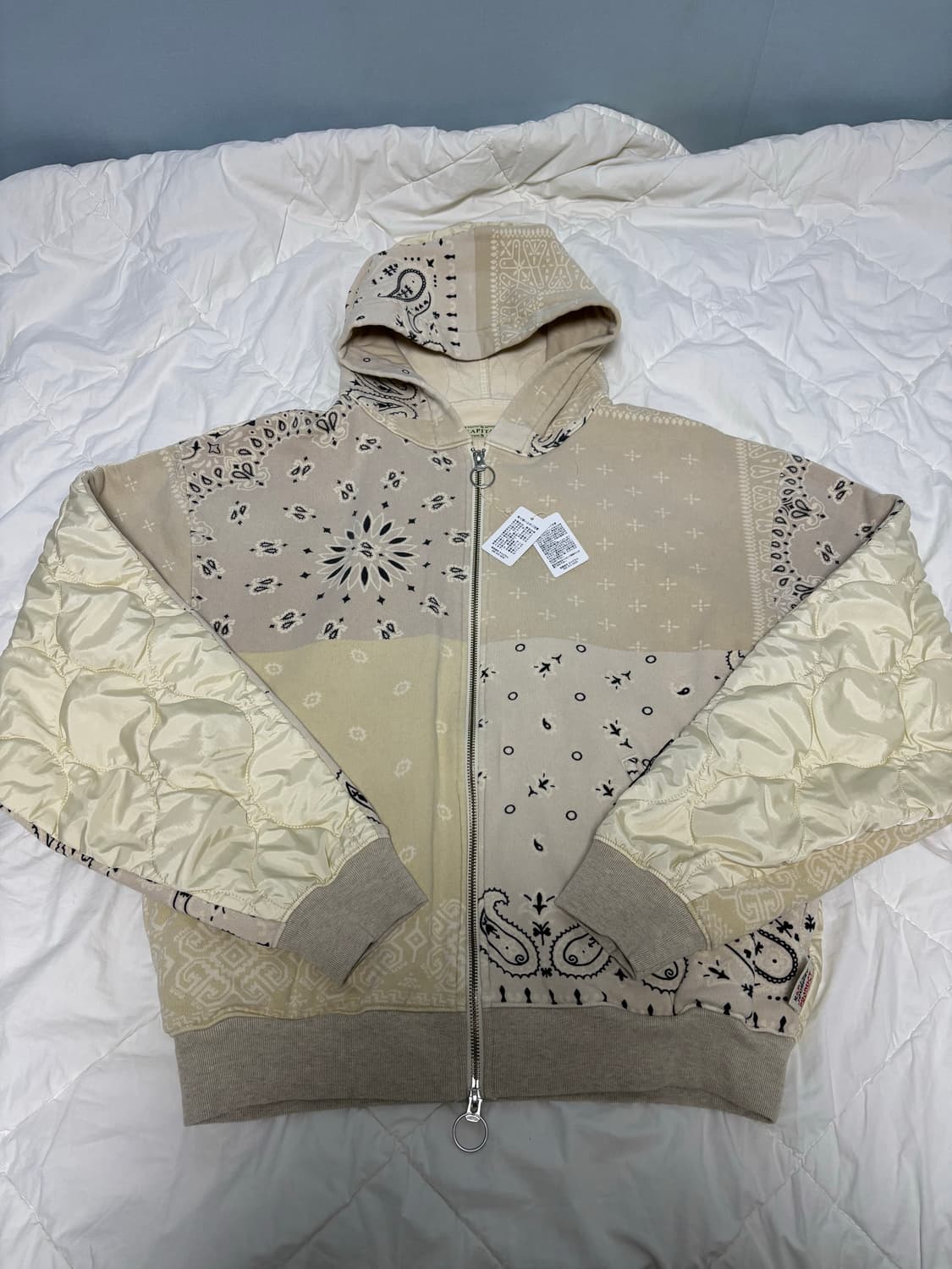 [4] 캐피탈 플리스 반다나 비부악 후드 블루종 키나리 새상품 상품이미지1