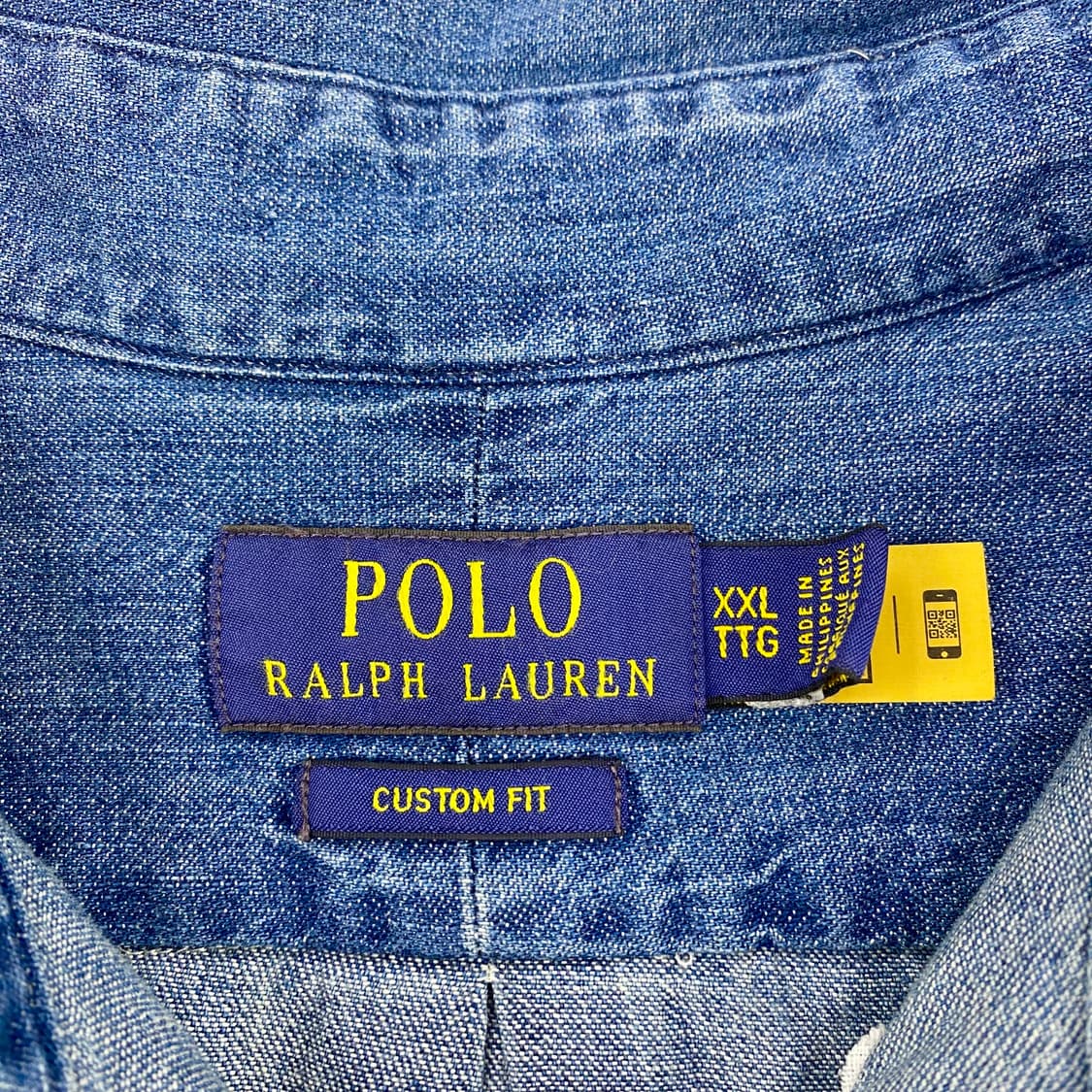 폴로 QR 신형 데님 샴브레이 셔츠 (110) 상품이미지5