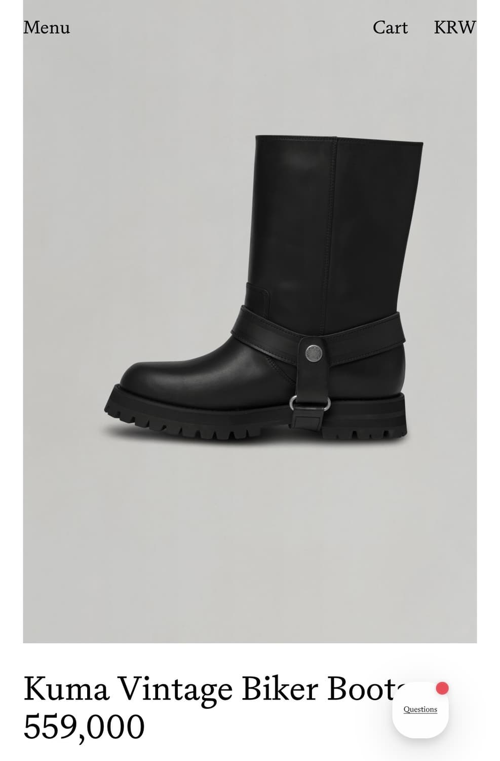 더일마 쿠마 빈티지 바이커 부츠 245(37.5) 상품이미지3