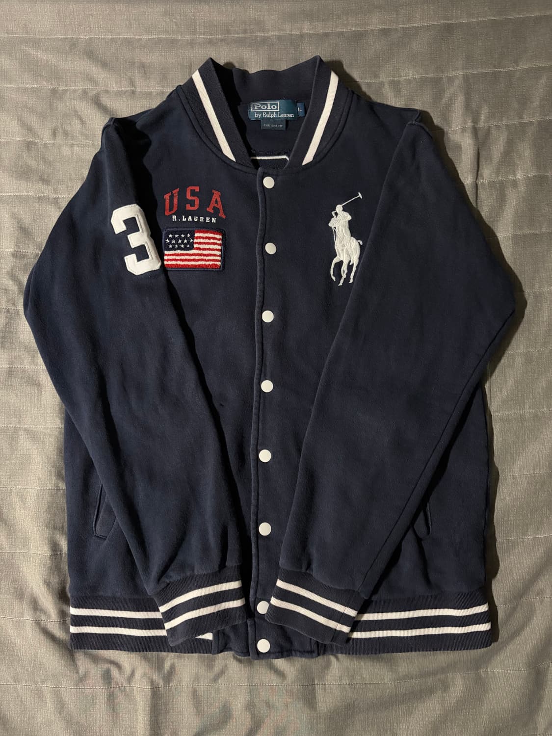 폴로 빅포니 성조기 치프키프 usa 바시티 자켓 상품이미지2
