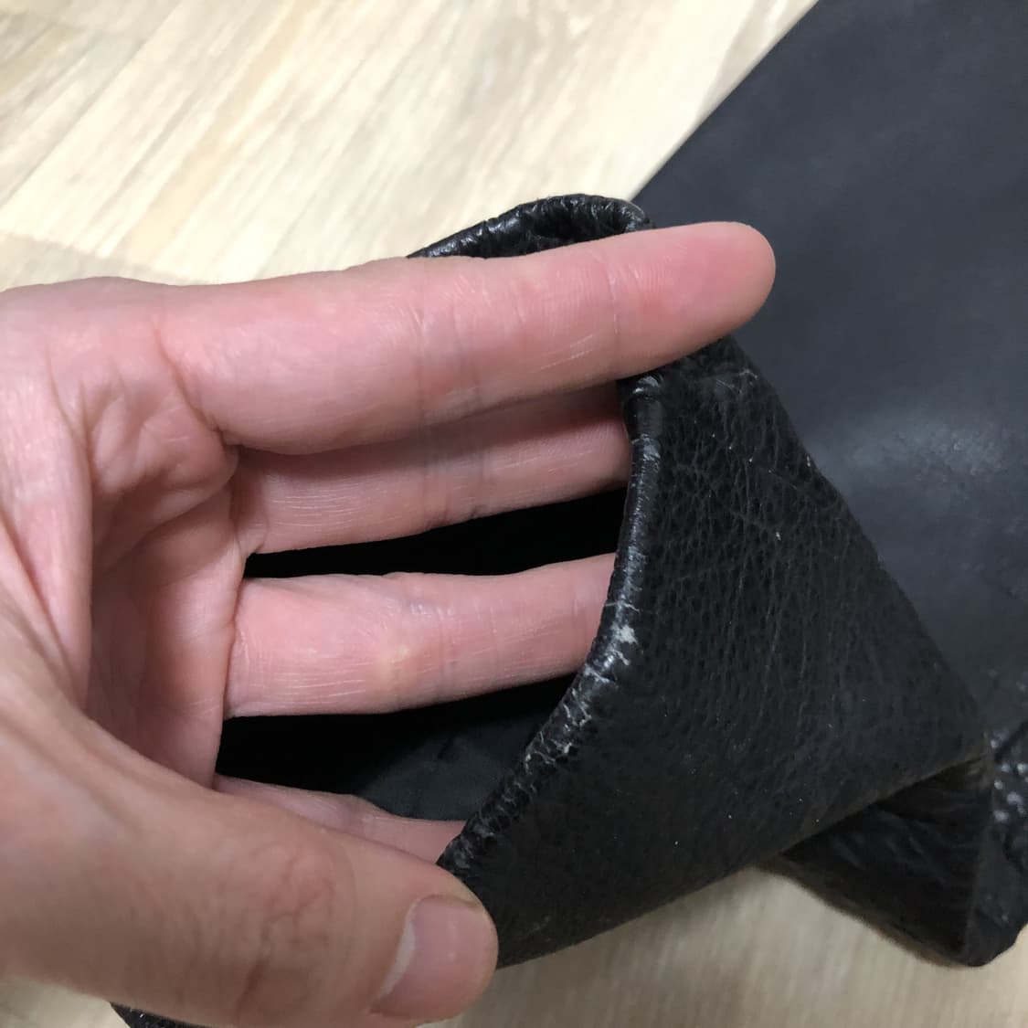 (XL) 00's 지오다노 GIORDANO 소가죽 집업 레더 자켓 블랙 상품이미지2