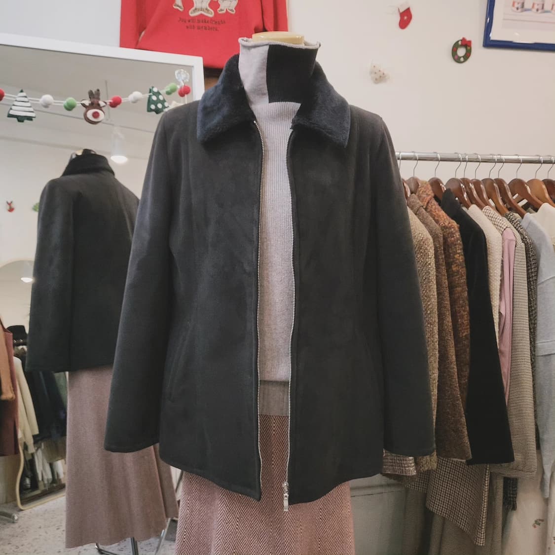 Protagonist 파인울 블랙 무스탕(Italy fabric) 상품이미지8