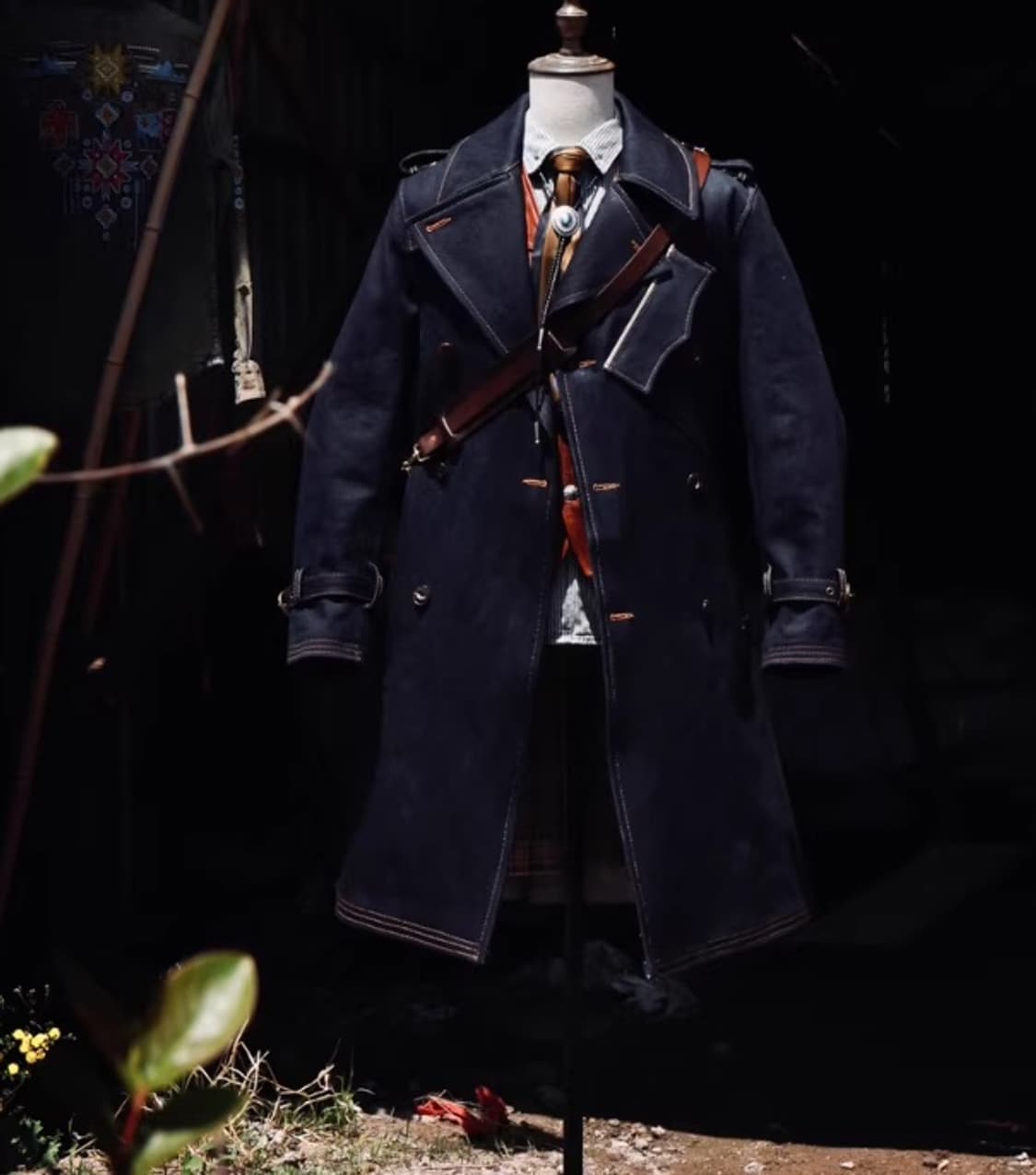 WW1 22oz 밀리터리 헤비웨이트 트렌치 코트 데님 / 2xl 상품이미지1