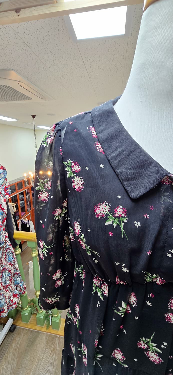 [S] 플라스틱아일랜드 플라워 쉬폰 원피스 상품이미지2