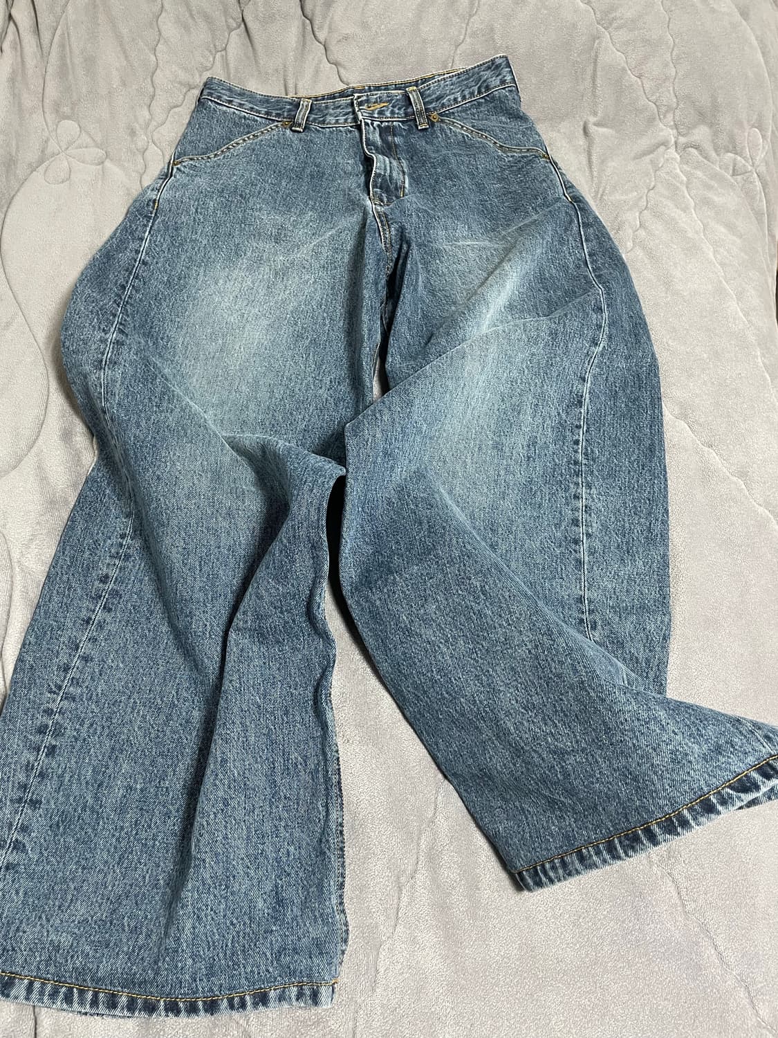 해칭룸 와이드 커브드진 워시드블루 3 상품이미지2