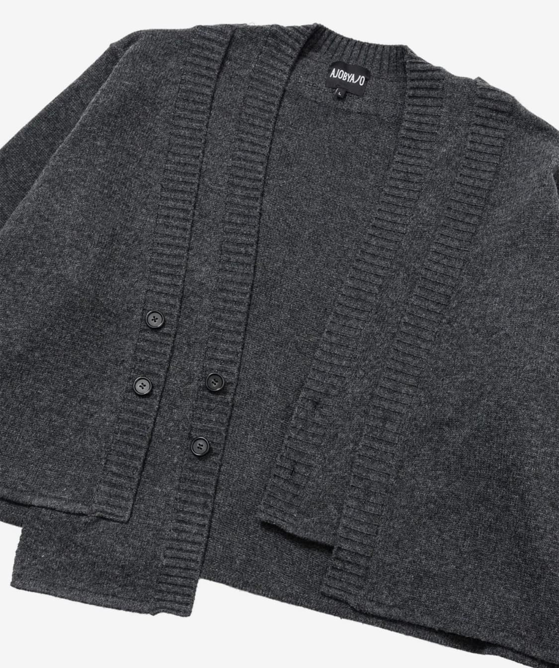 아조바이아조 Double Layered Cardigan[CHARCOAL] 상품이미지3