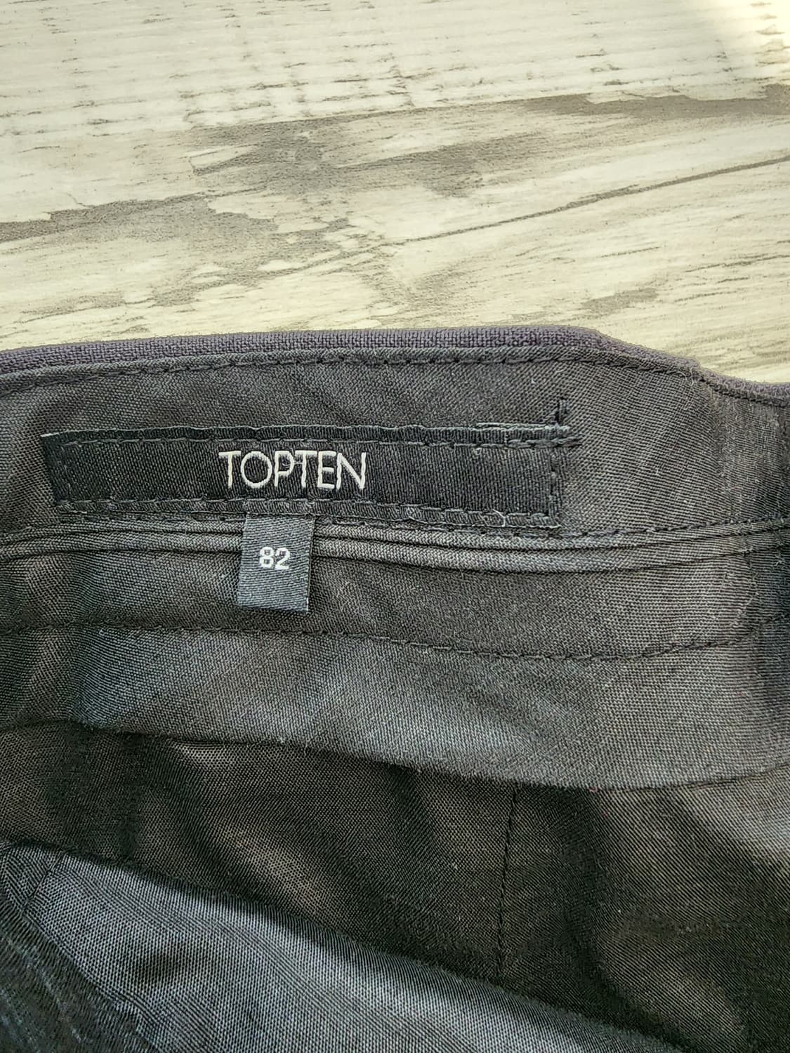 TOPTEN 탑텐 슬렉스 팜. 82(31~32)사이즈 차콜 정장 바지 상품이미지6