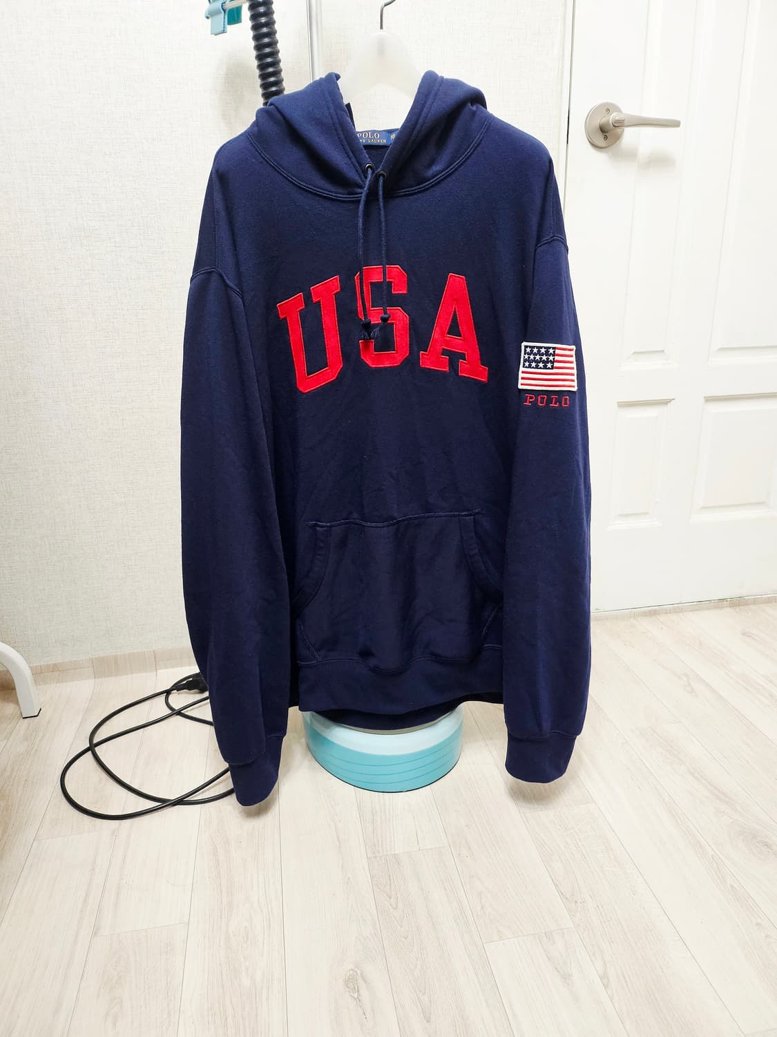 (110~120)2XL☆초대장급☆ 랄프로렌폴로 USA성조기[네이비]후드티 상품이미지1