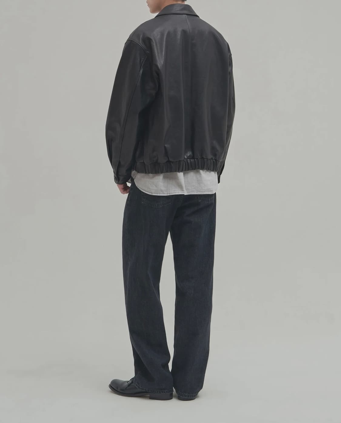 인더로우 아드리안 레더 블루종 블랙 1 상품이미지4