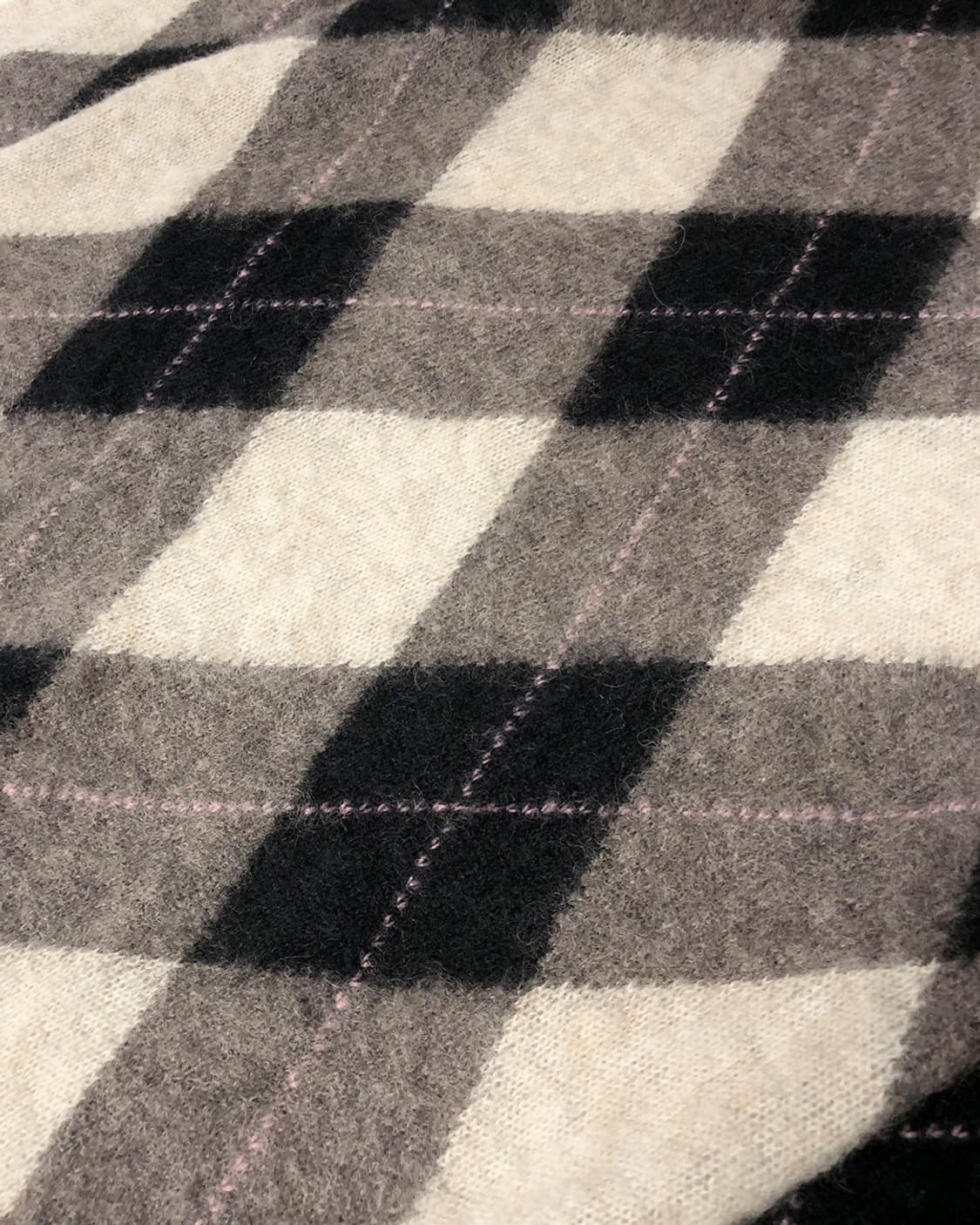 Vintage 알파카+모헤어 아가일 니트  상품이미지6