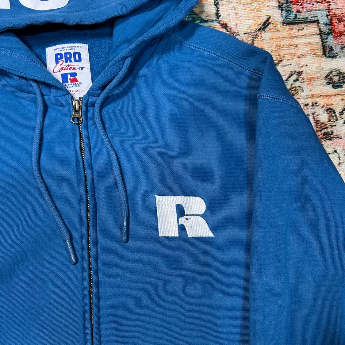 [XL] 00s 러셀 재팬 스펠아웃 후드집업 상품이미지4