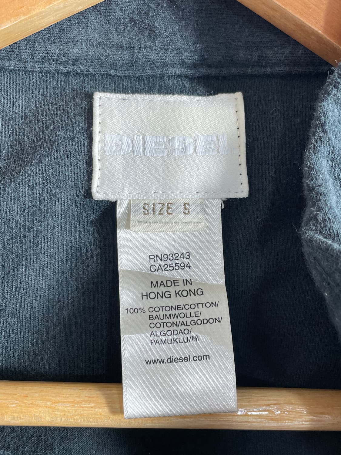DIESEL 디젤 블랙 반팔 카라티 상품이미지2