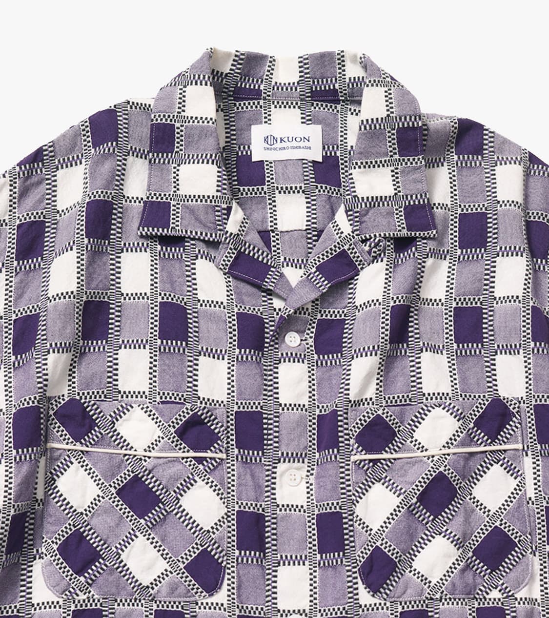 KUON - PURPLE CHECK SHIRT 상품이미지2