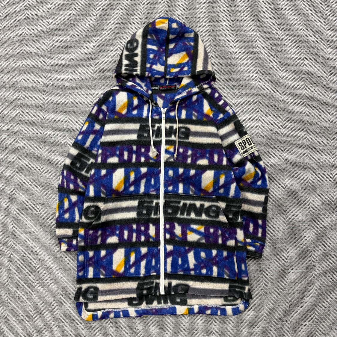 spoliner 레터링 패턴 플리스 자켓 v1435 상품이미지1