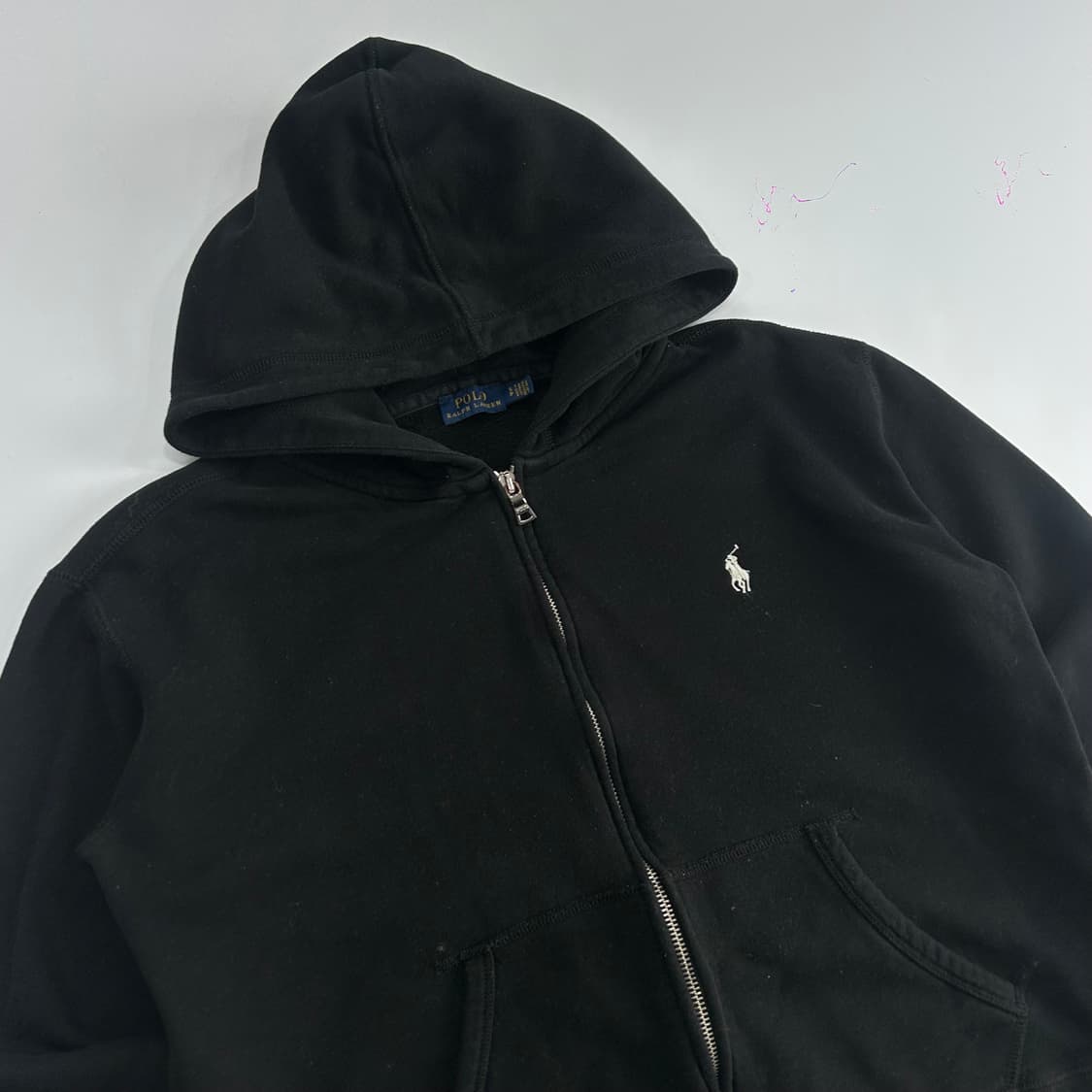 Polo 화이트 포니 블랙 후드집업  상품이미지4