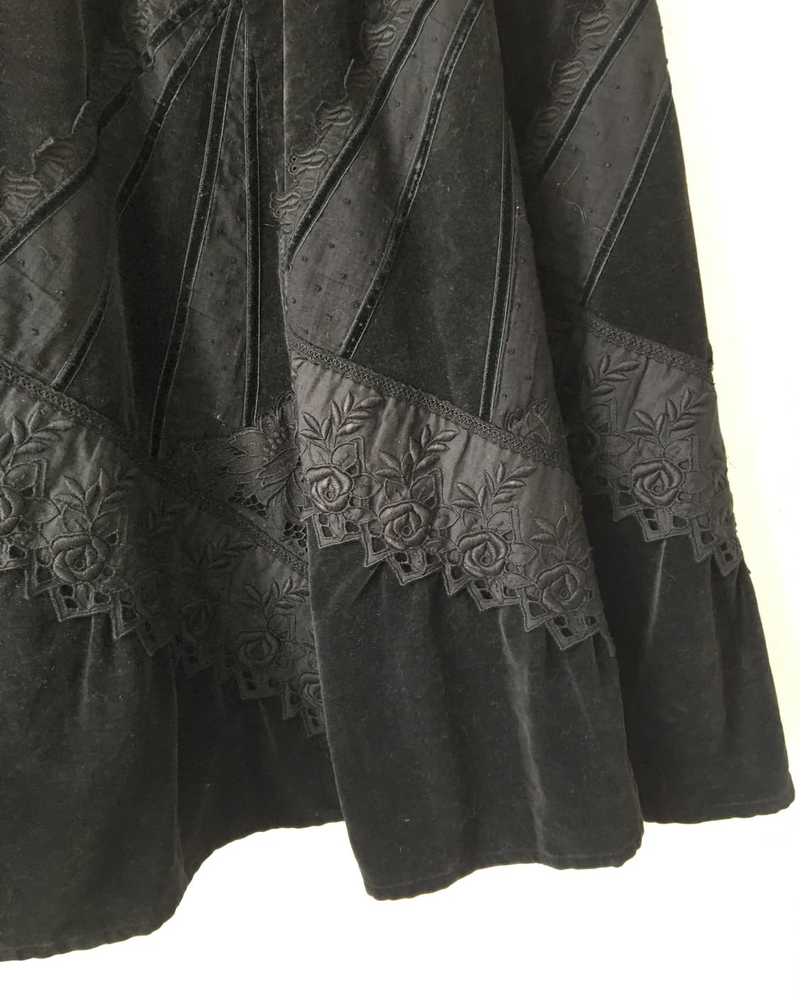Fabric patch work point skirt 상품이미지2