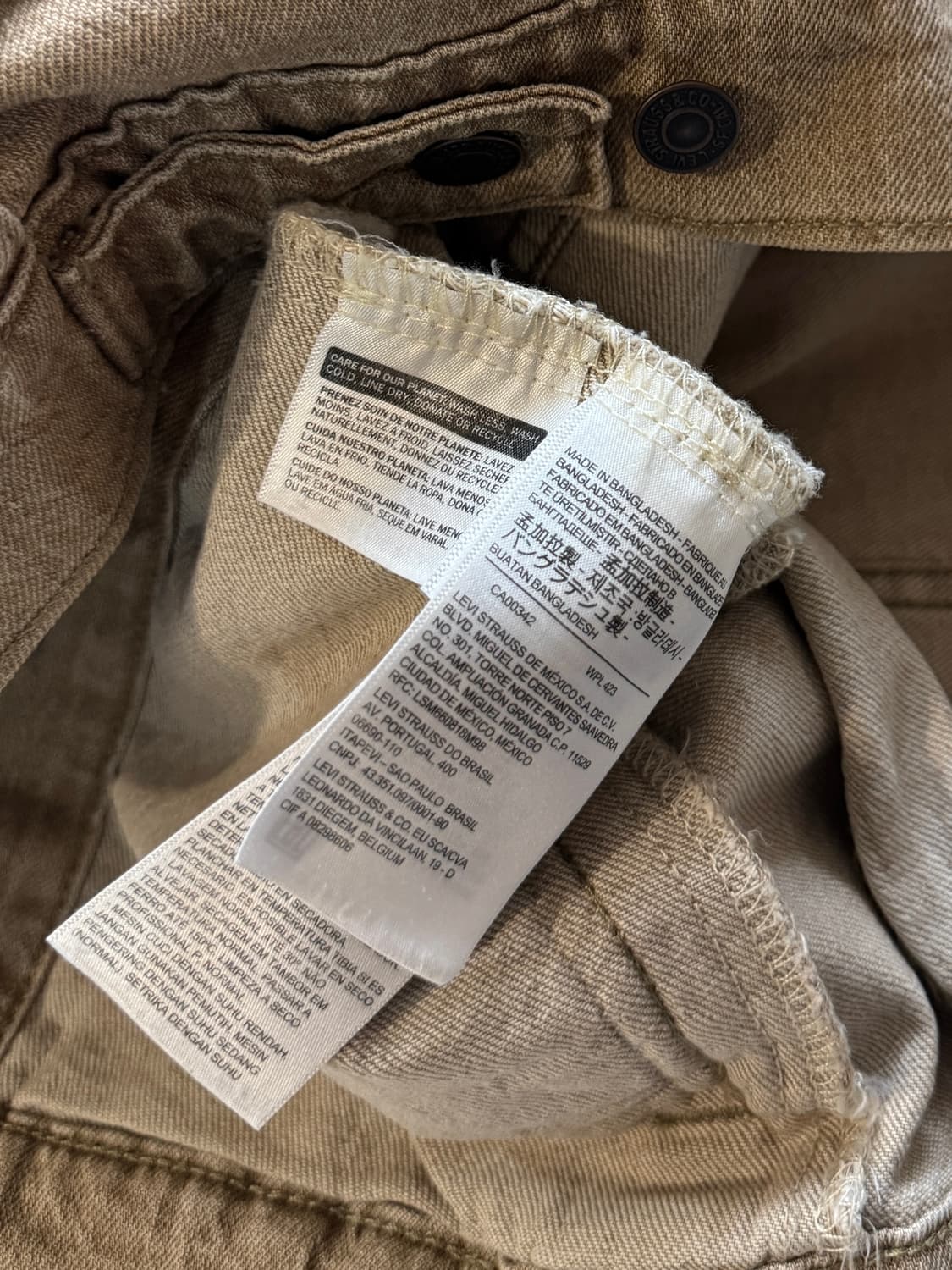 리바이스 데님 자켓 샌드베이지 상품이미지7