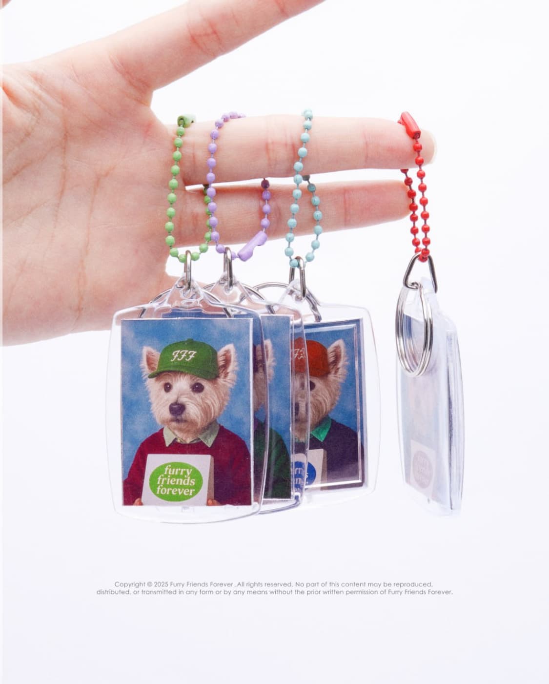 볼캡 강아지 패션 키링•키체인 🐕 (red/L.green) 상품이미지4
