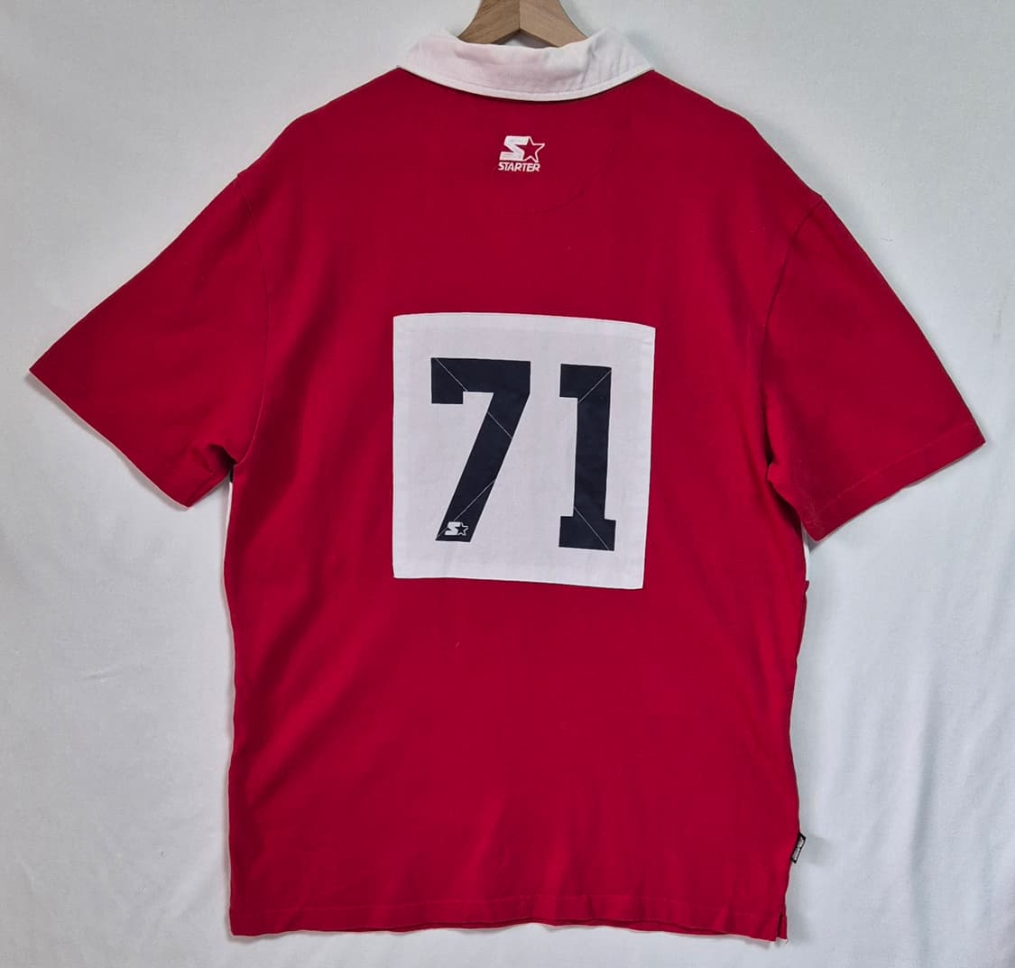 XL ) 스타터 레드 PK 럭비 반팔티 상품이미지2