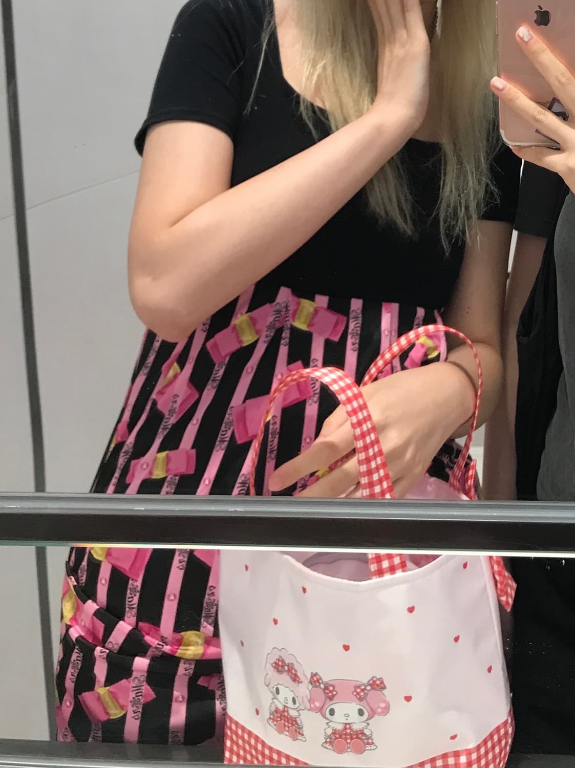 Ma*rs 마즈 슈가글로스 핑크 리본스트라이프 원피스 갸루 오네갸루 상품이미지2