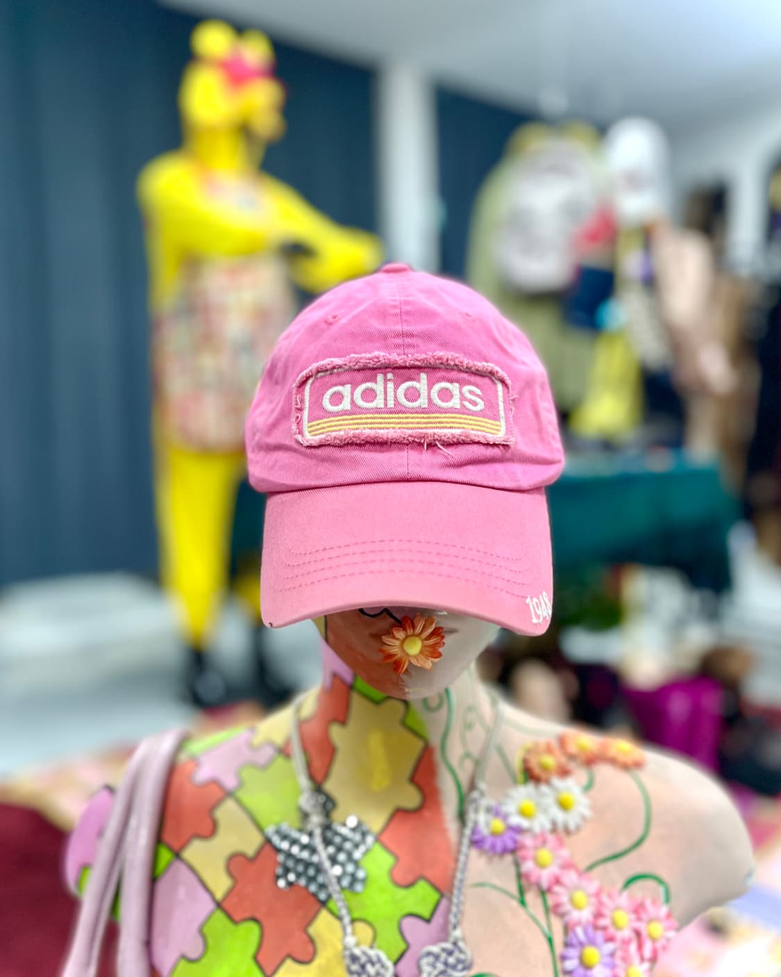2000s 아디다스 빈티지 핑크 올드 볼 캡 모자 상품이미지1