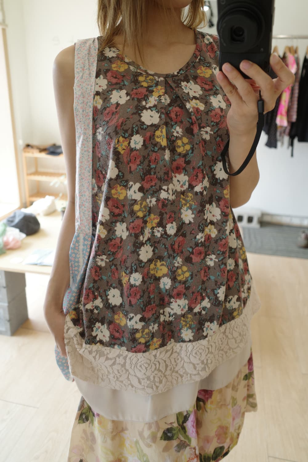 Layered flower sleeveless  상품이미지4