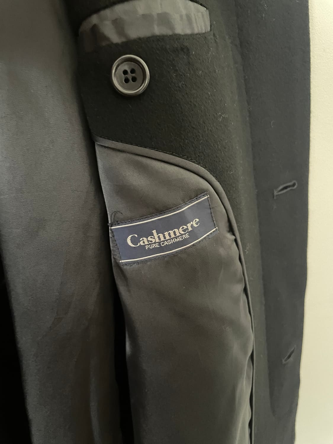 vintage black cashmere balmacaan coat 상품이미지3