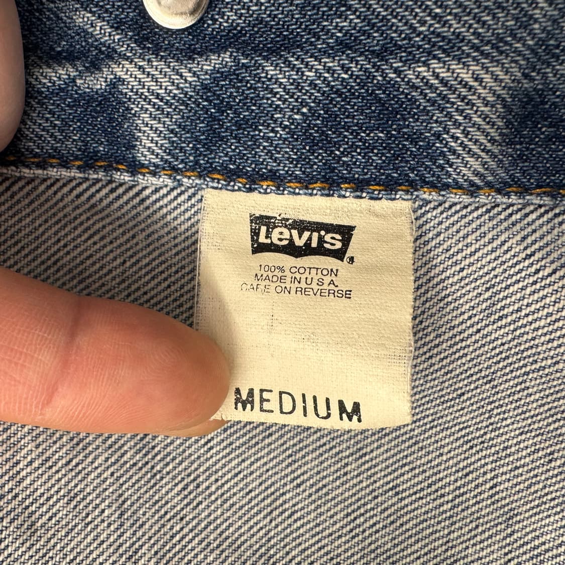 90s 리바이스 타입3 데님 트러커 자켓 made in USA (M) 상품이미지9