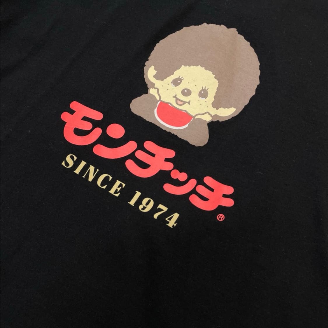 몬치치 Monchhichi 블랙 프린팅 반팔 티셔츠 L 상품이미지5