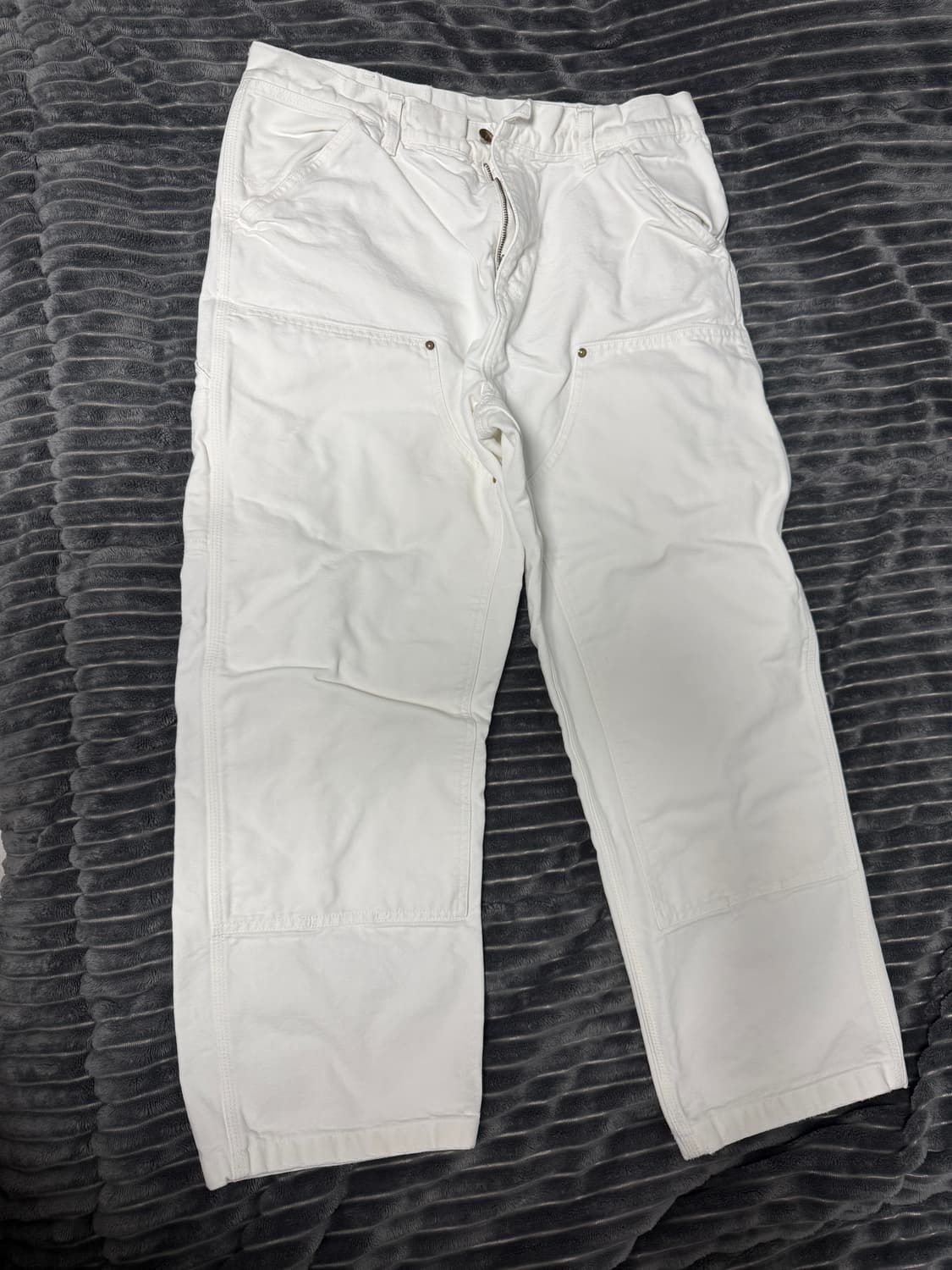 칼하트 화이트 흰색 더블니 팬츠 34사이즈 상품이미지1