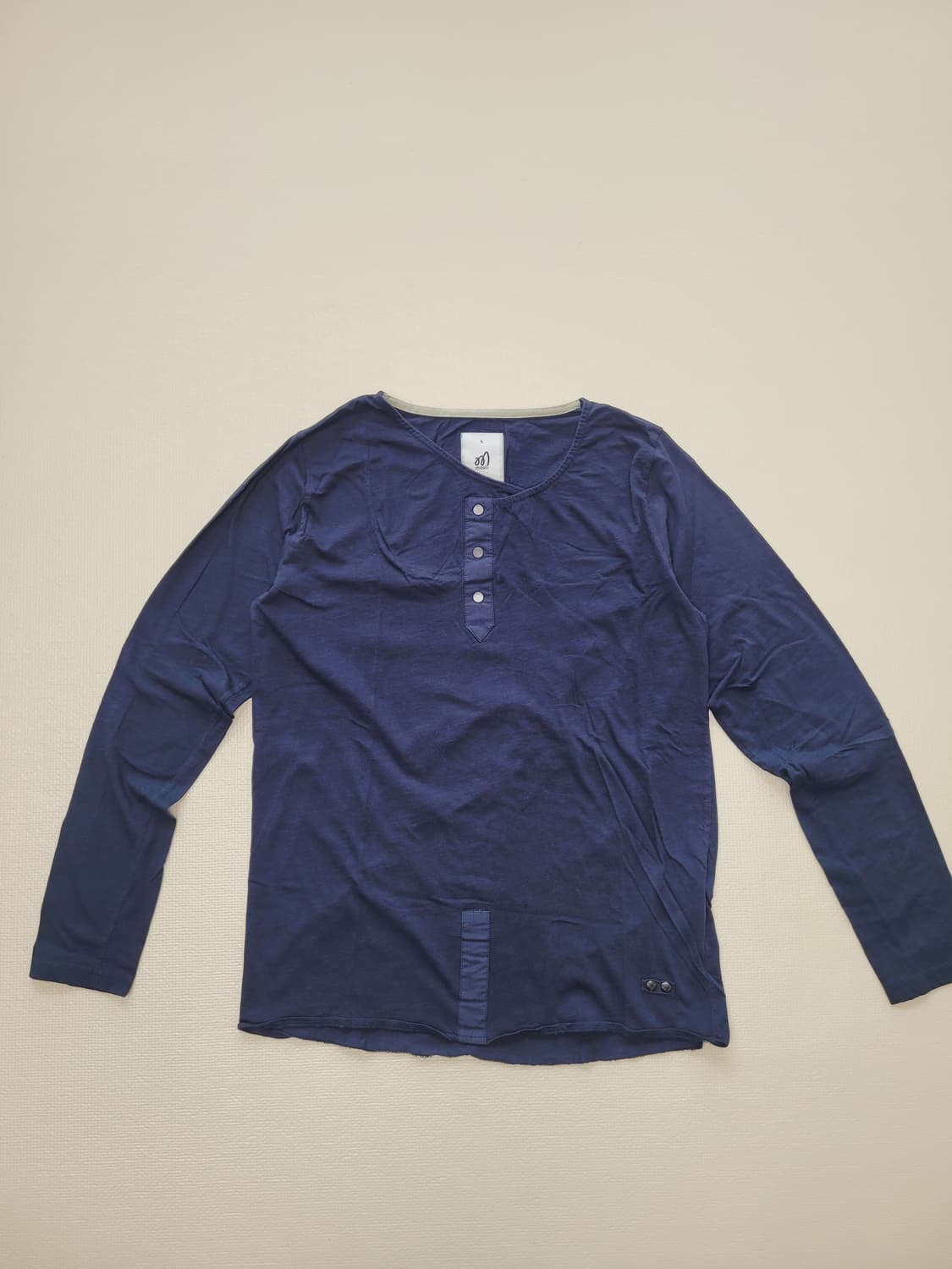 몰리 Mouli 남자 긴팔 티셔츠 L 네이비 상품이미지1