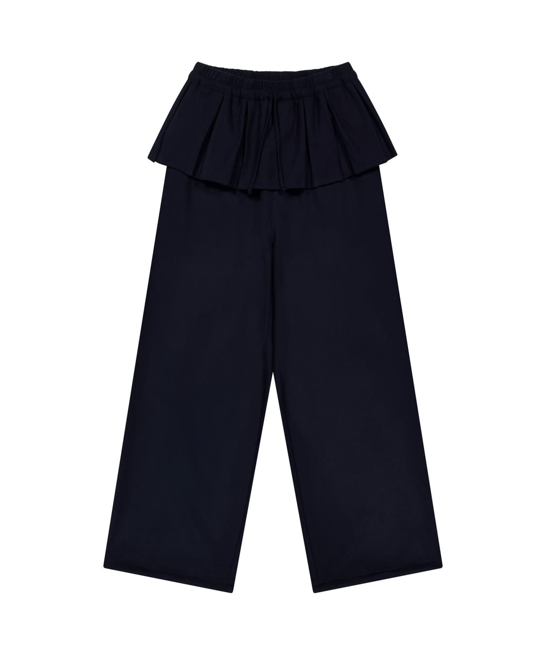 새상품 코이세이오 플리츠 오버 울 팬츠 네이비 상품이미지1