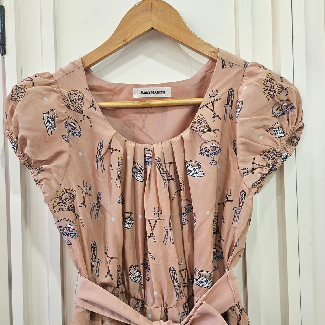 티타임 프린트 벌룬 원피스 상품이미지2