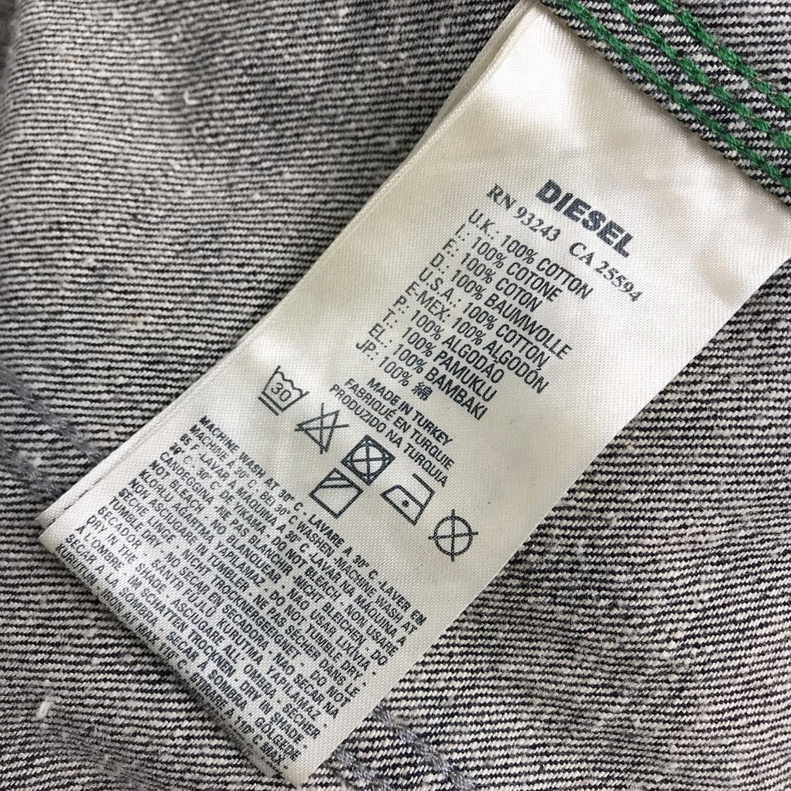 디젤 가죽 데님 트러커 자켓 남성XL 상품이미지9