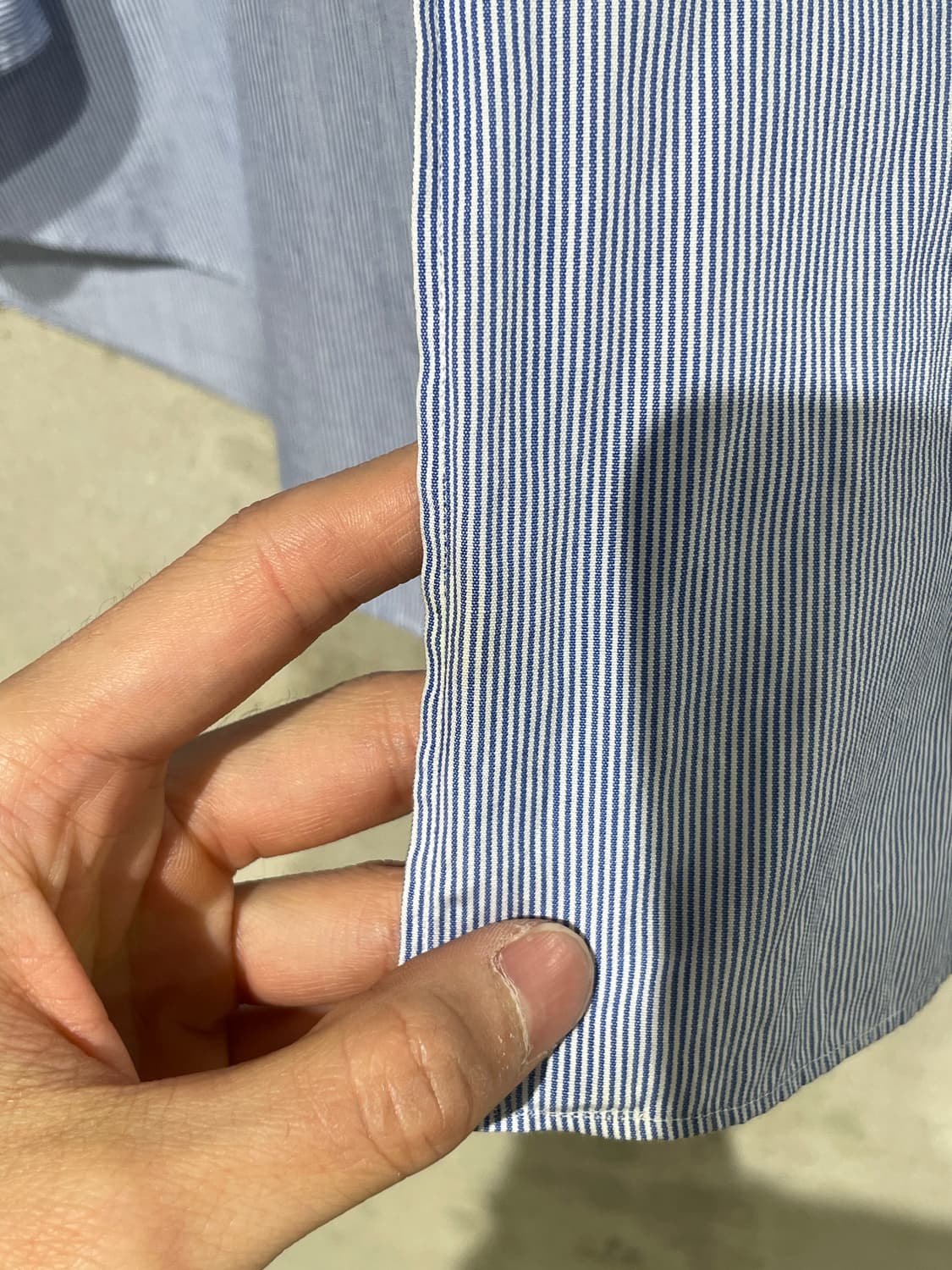 꼼데가르송 옴므 ad1994 블루 스트라이프 싱글 포켓 셔츠 상품이미지10