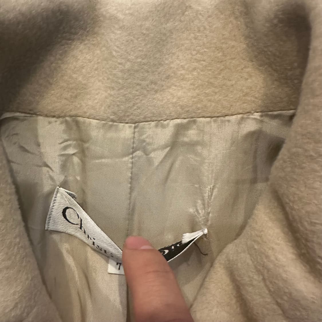 90s 크리스찬 디올 울 더블 코트 상품이미지5