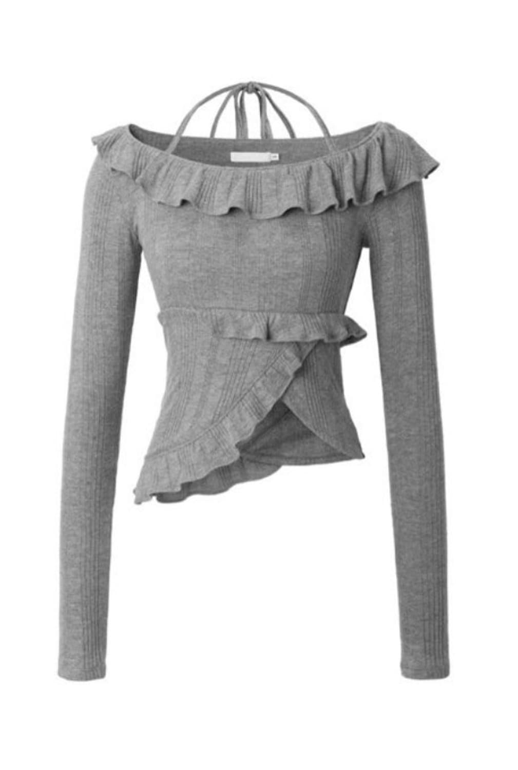 쓰리타임즈 Annie top (grey) 상품이미지1
