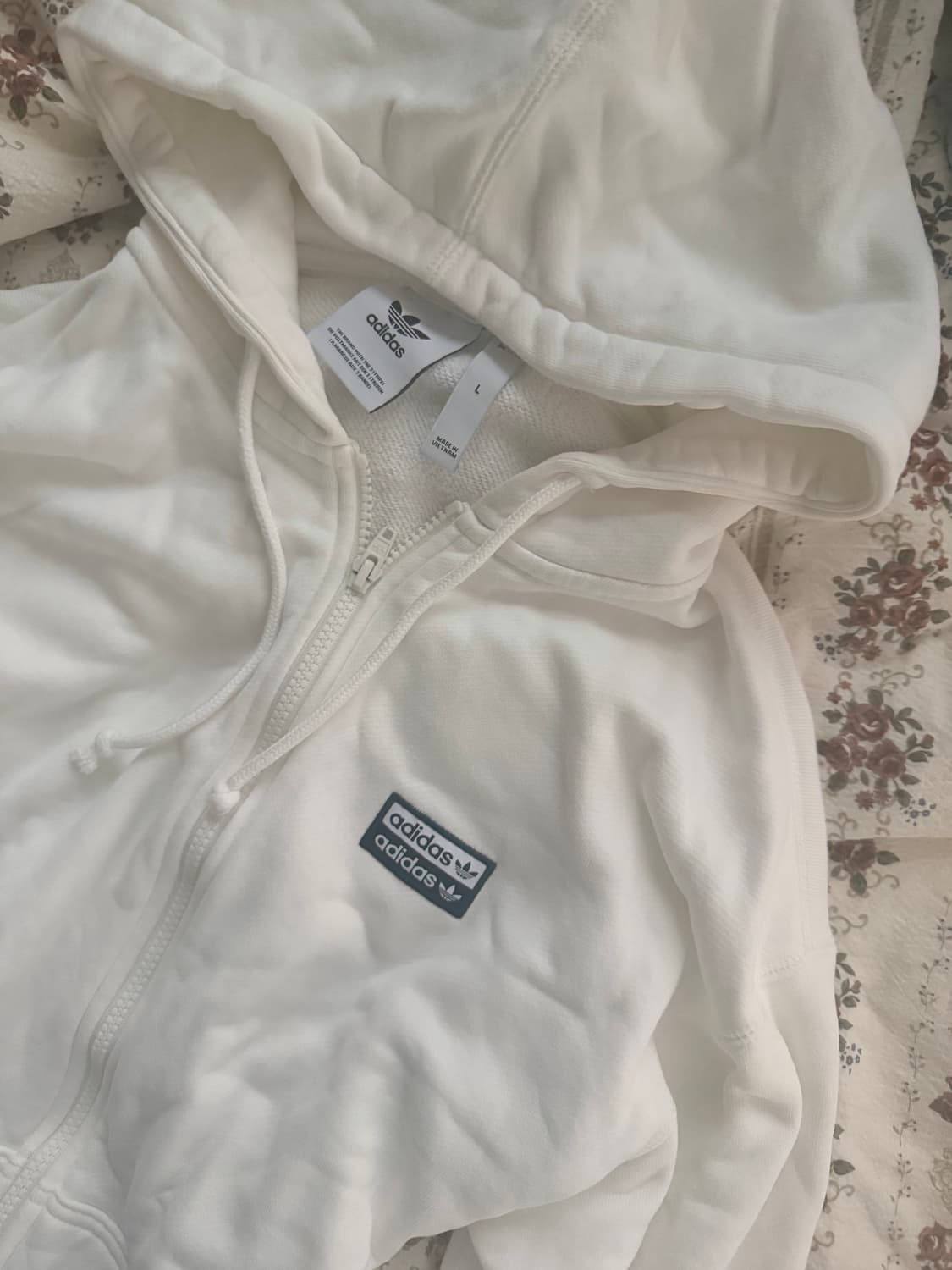 아디다스 올 화이트 투웨이집업 상품이미지2