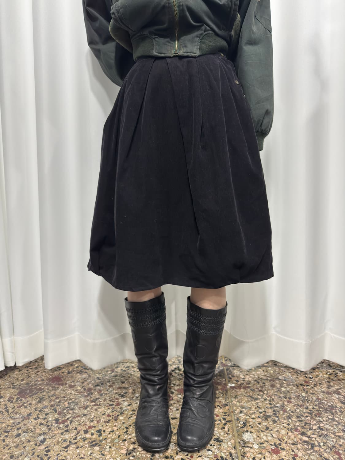 corduroy midi skirt 상품이미지1