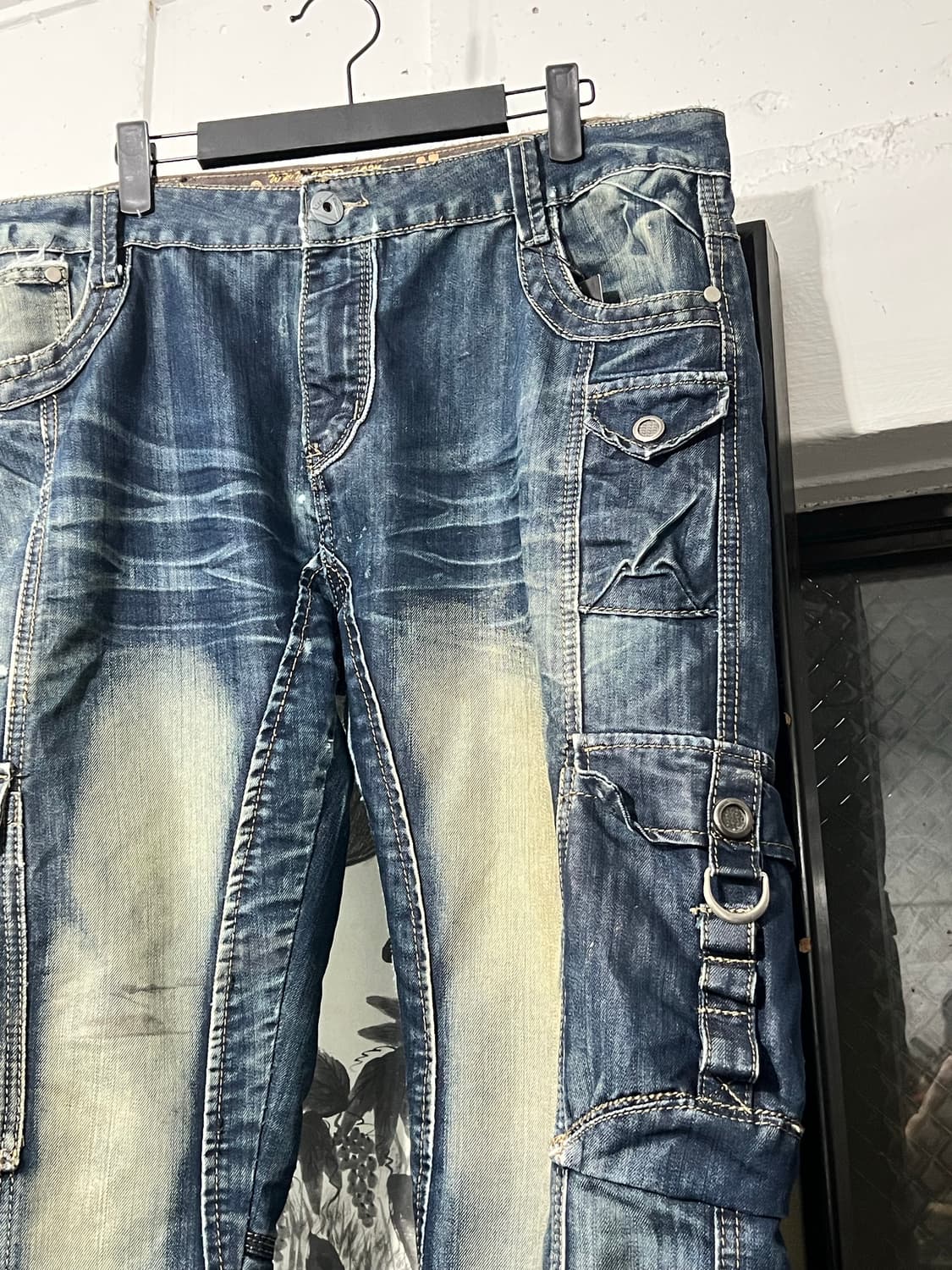 Y.B.R. Yibangren 카고 데님 팬츠 상품이미지3