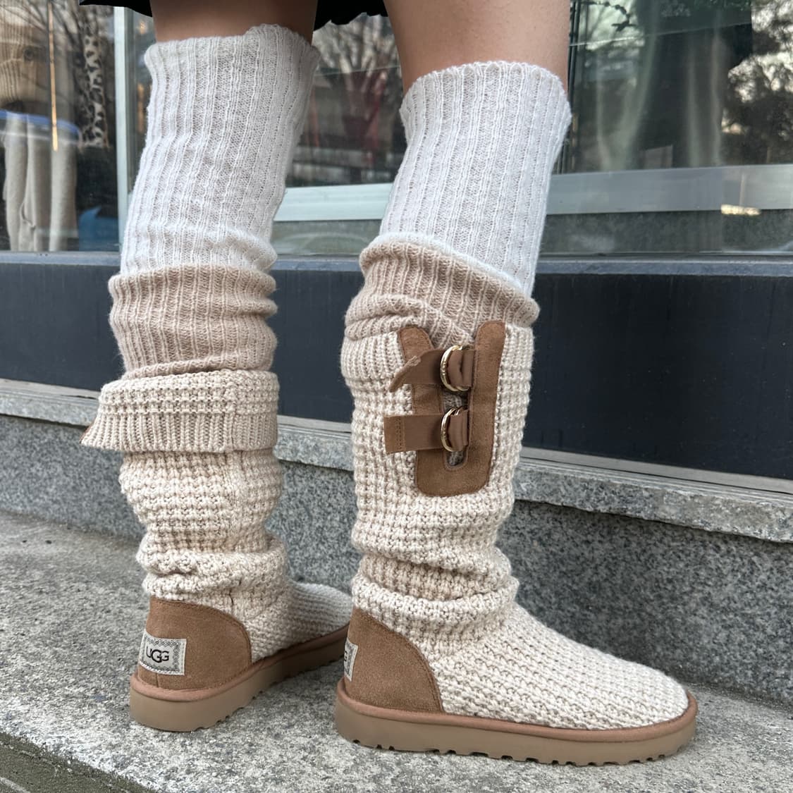 00s 베이지 어그 니크 버클 카디 부츠 상품이미지6