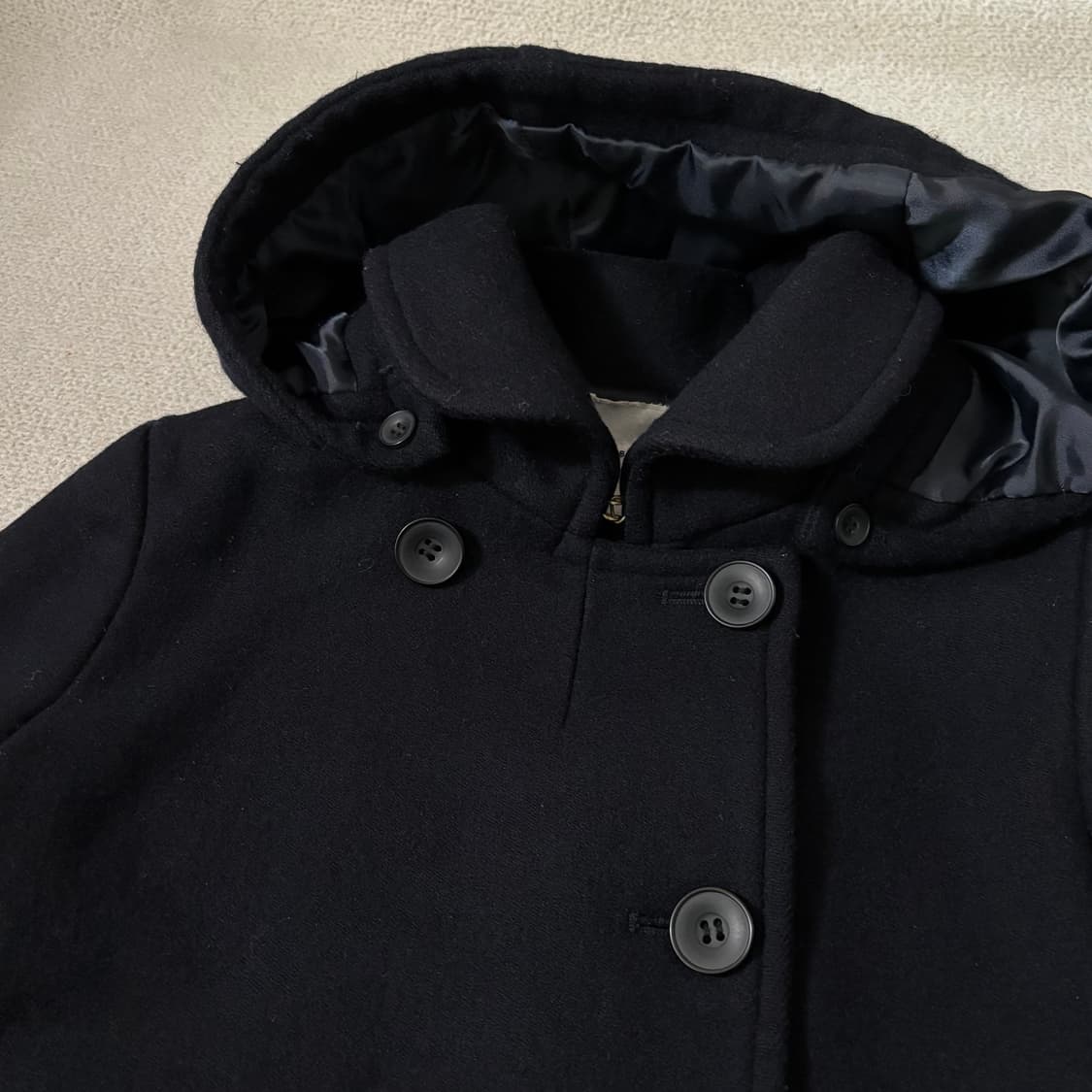 일본빈티지 Urban research doors 다크네이비 후드 코트 상품이미지2