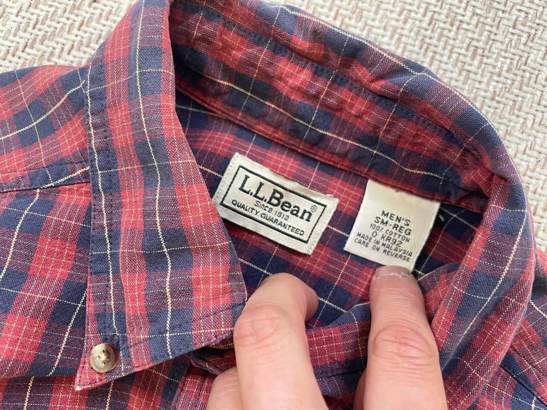 빈티지 Ll.bean 엘엘빈 체크 셔츠  상품이미지4