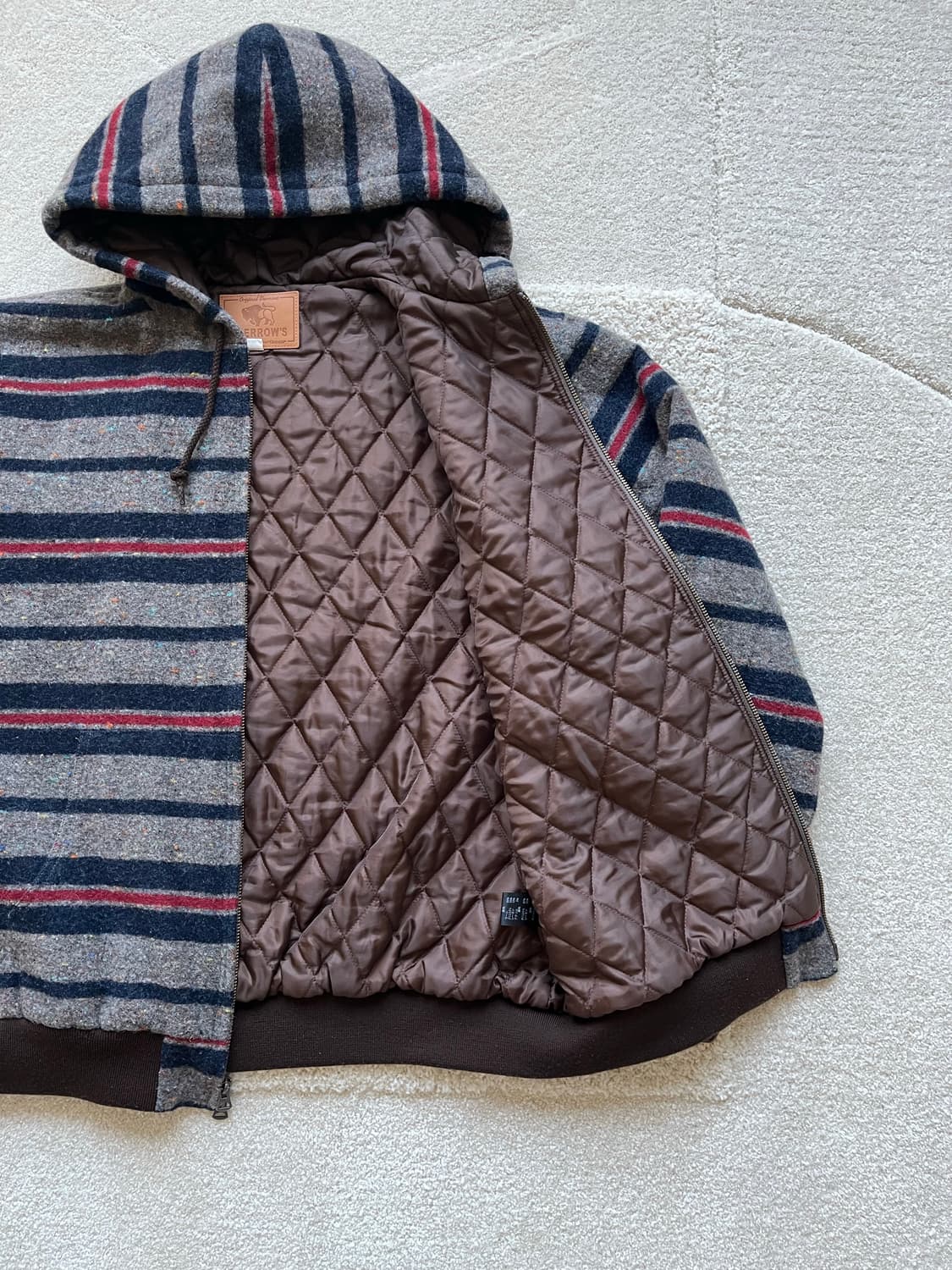 페로우즈 퀼팅 울 후드 집업 자켓 (105) 상품이미지7