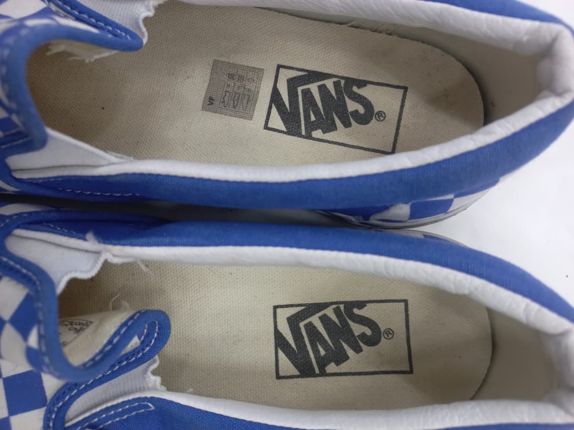 반스 블루 체크 슬립온 265mm 상품이미지6