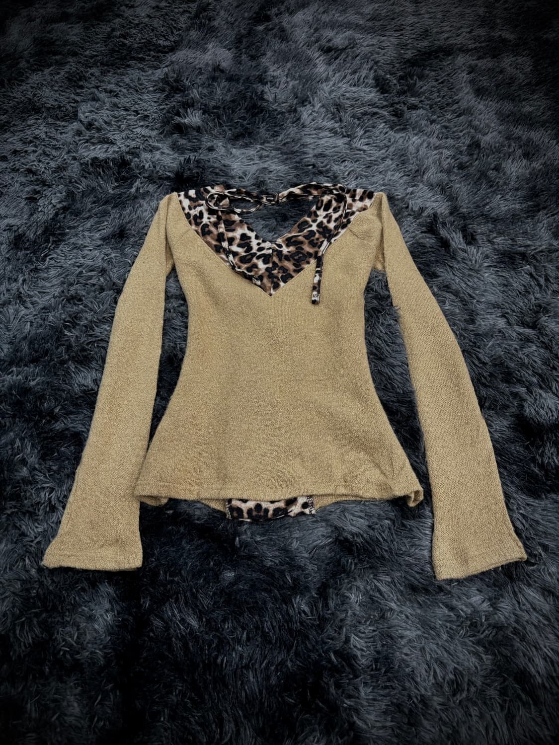 d.i.a. 베이지 호피 금장 가디건 상품이미지2