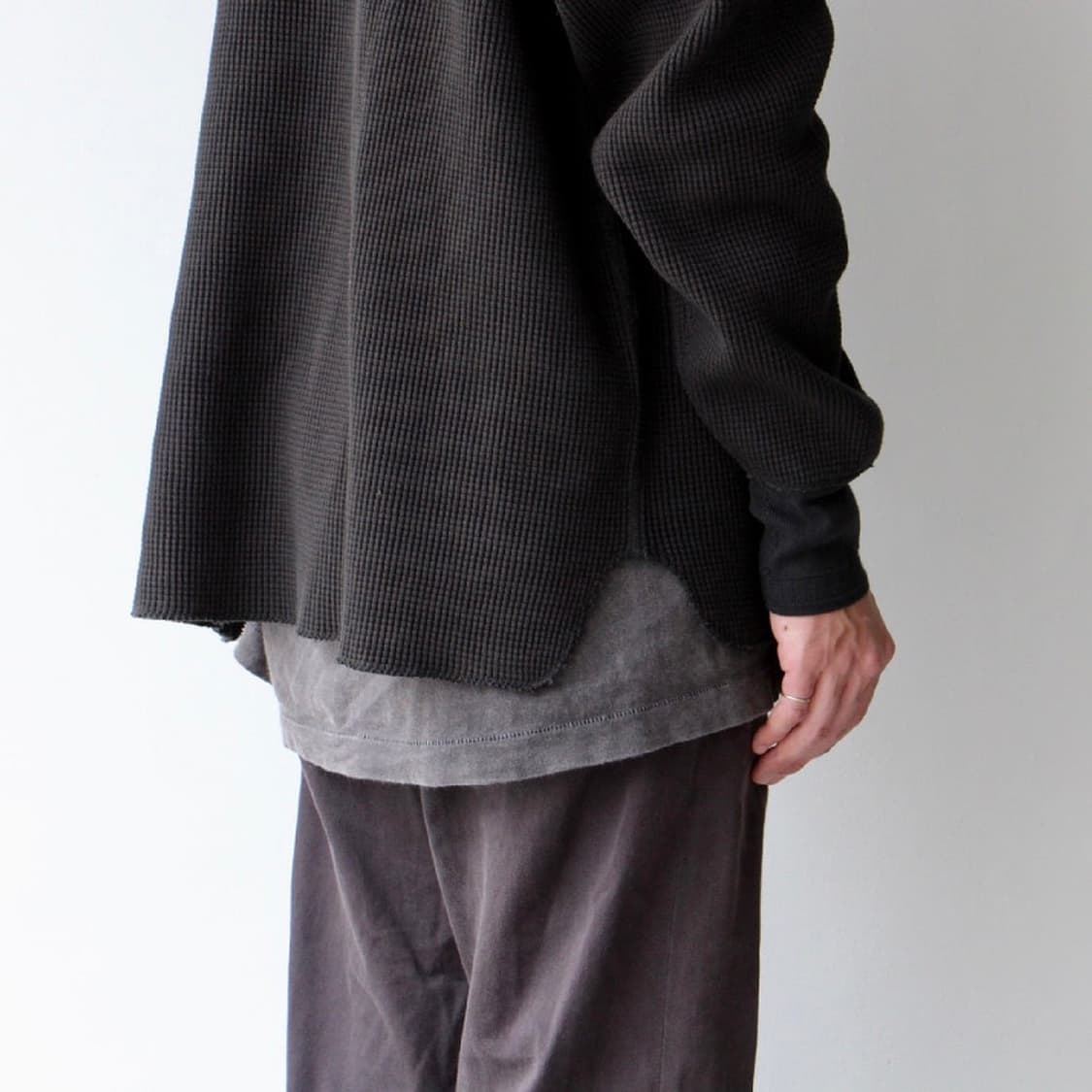 피그벨 헤비 와플 후디 러셋(레드브라운)2사이즈 새상품 판매 상품이미지7