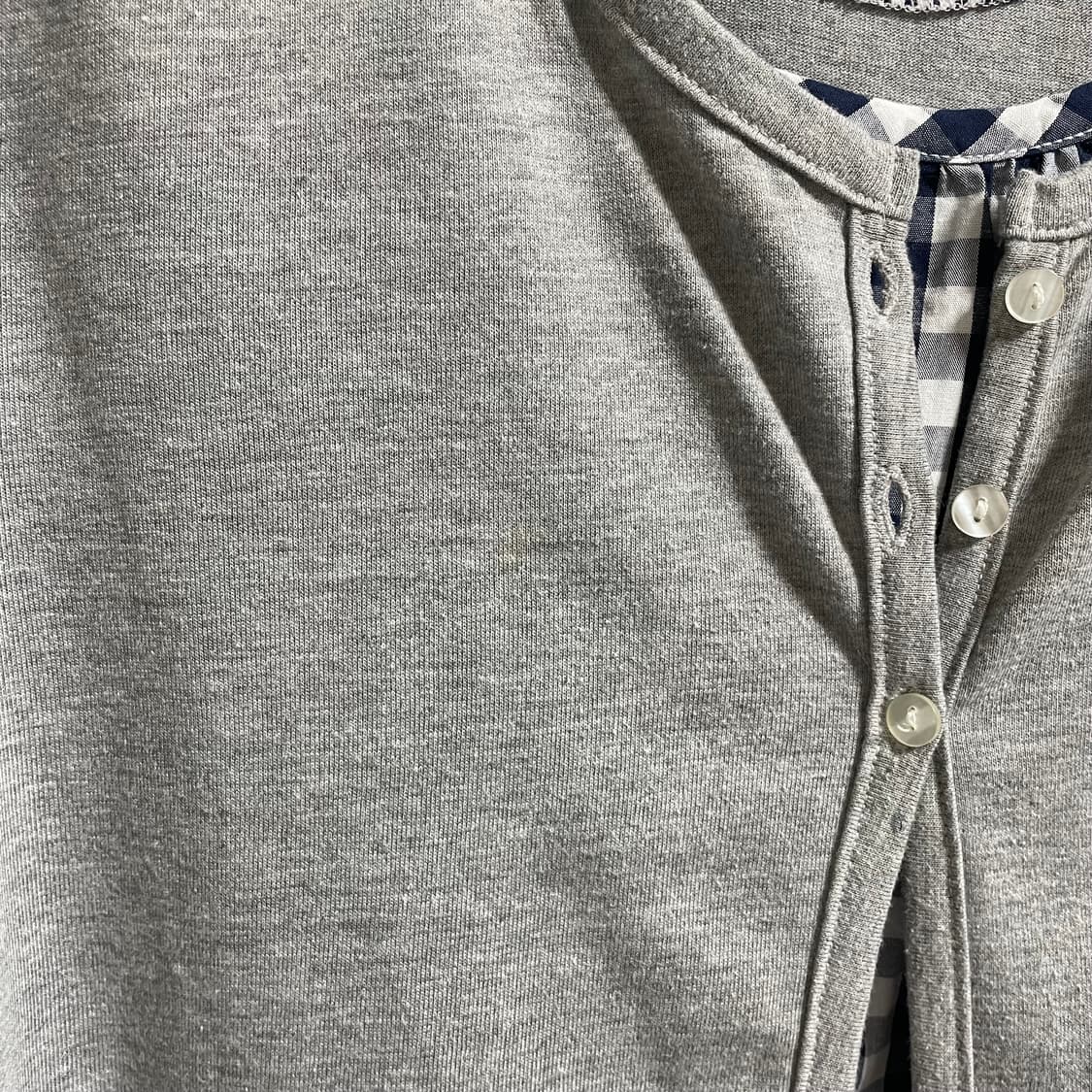 모리걸 바선생 가디건 체크 블라우스 상품이미지5