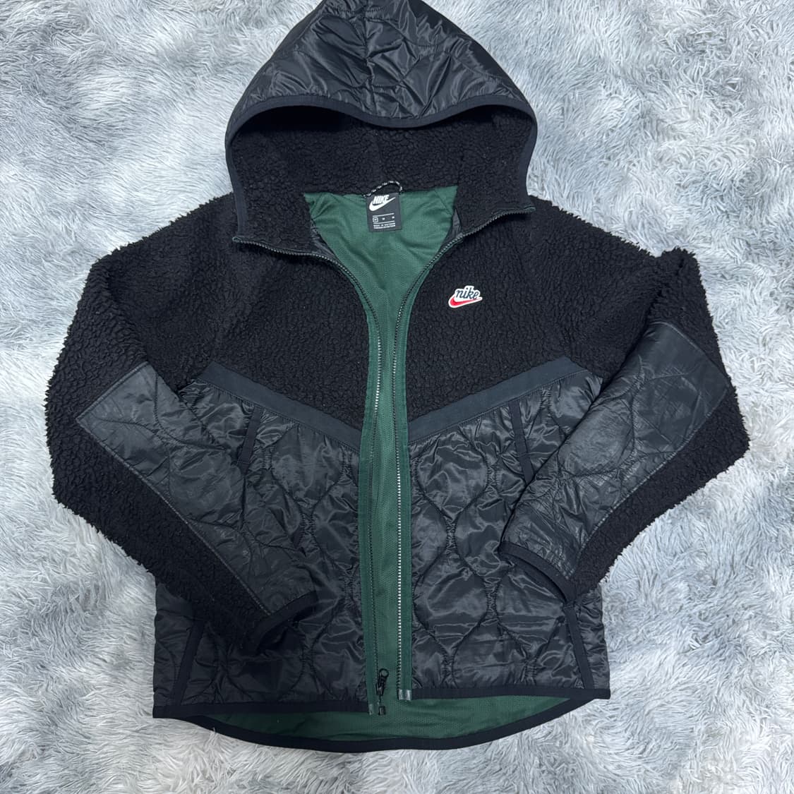 나이키 뽀글이 후드 집업  플리스 M사이즈 상품이미지2